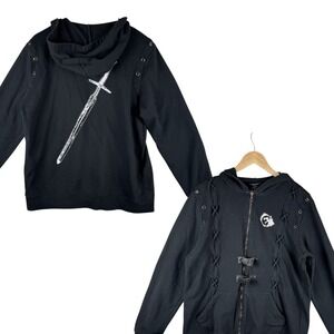 The Witcher Geralt Sword‎ Cosplay Hoodie Jacket Mens Size Large Netflix Merch